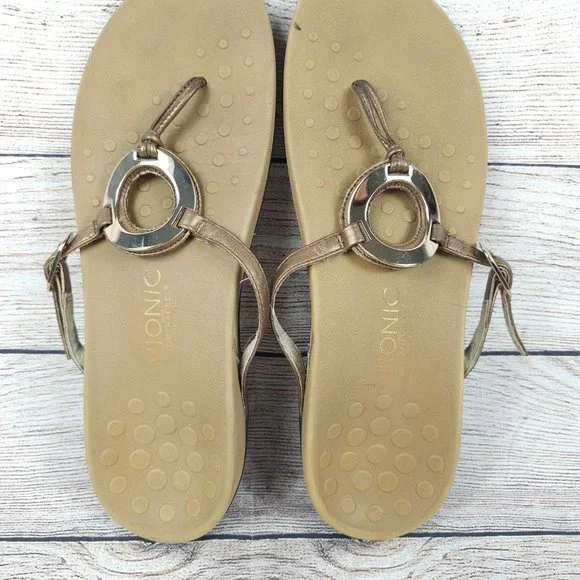 Vionic Womens Bronze 340 Karina Orthaheel Slip On Thong Sandal Size US 10 - Picture 6 of 8